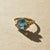 Metal Blue Topaz Multicolor Ring in 14k Gold, Size 7.5 For Sale - Image 7 of 10