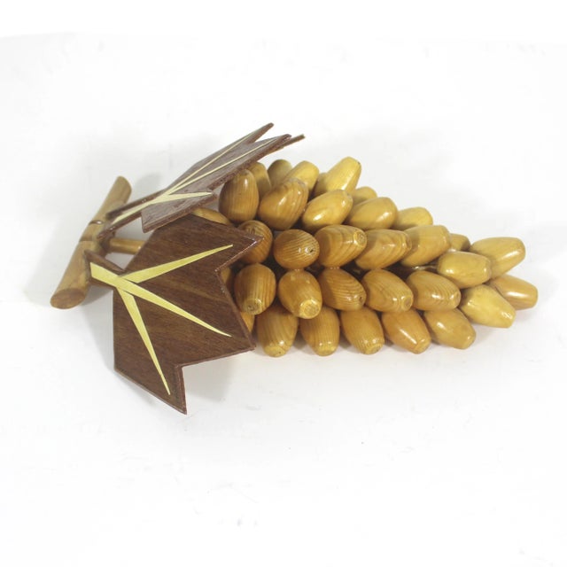 Wood Mid-Century Modern Large Wood Grape Fruit Cluster For Sale - Image 7 of 9