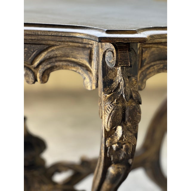 Blackened and Gilded Violin Middle Table For Sale - Image 3 of 7
