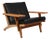 GE-370 Lounge Chair in Oak Frame and Full Grain Leather by Hans J. Wegner for Getama, 1960s For Sale