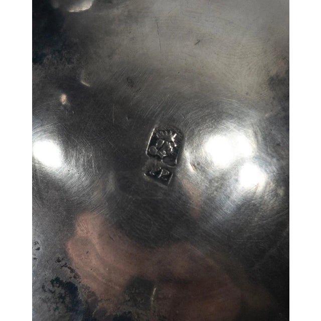 19th Century German Hanau 900 Silver Bowl With Figures and Eagle Finial For Sale - Image 16 of 18