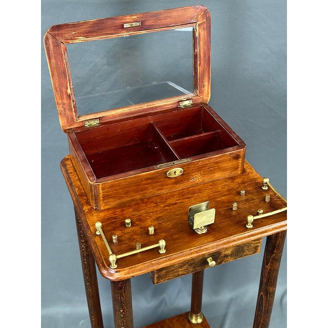 1920s Brown Cigar Table, 1920s For Sale - Image 5 of 8
