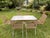 A classic vintage Woodard style wrought iron dining set in the beloved “ Rose” design Comprising a rectangular glass-top...
