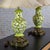 Green Mid-20th Century Italian Pair of Pierced Majolica Lamps Urn Shaped W/Filigree Bases by Cantagalli Pottery For Sale - Image 8 of 18