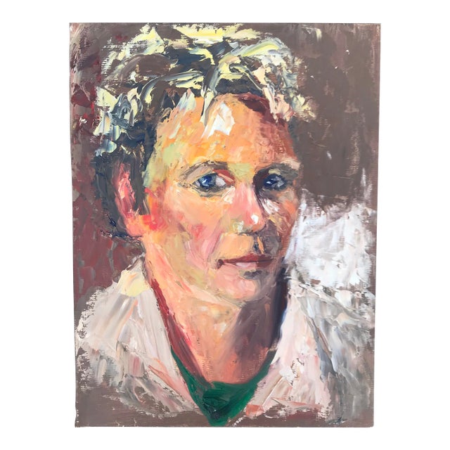 Contemporary Expressionist Portrait of Blonde Male Original Oil Painting For Sale