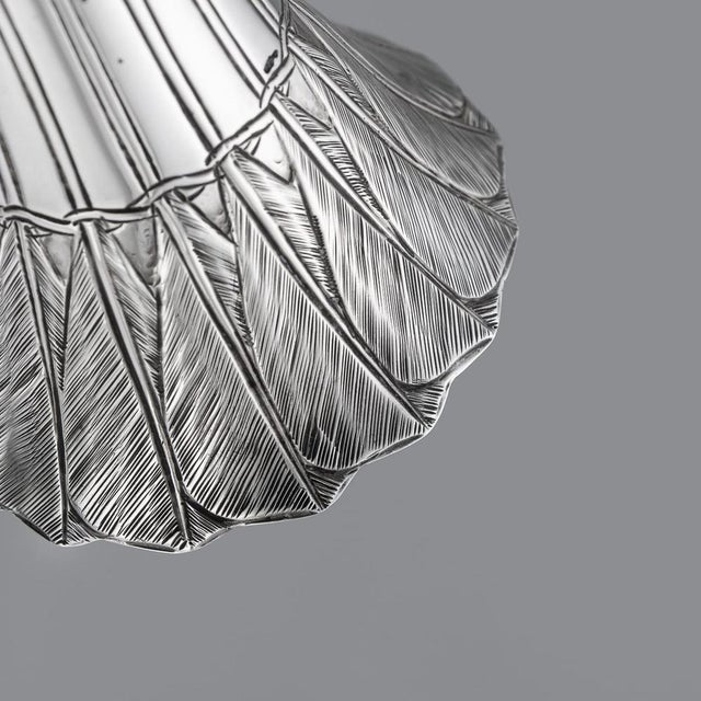 Vintage English Silver Novelty Shuttlecock Inkwell, 1928 For Sale - Image 14 of 16