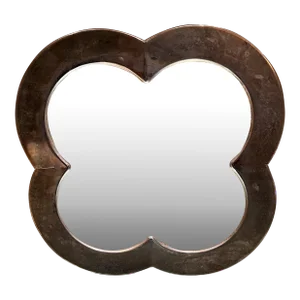 1970s Swirled Clover Bar Service Tray Silver Plate