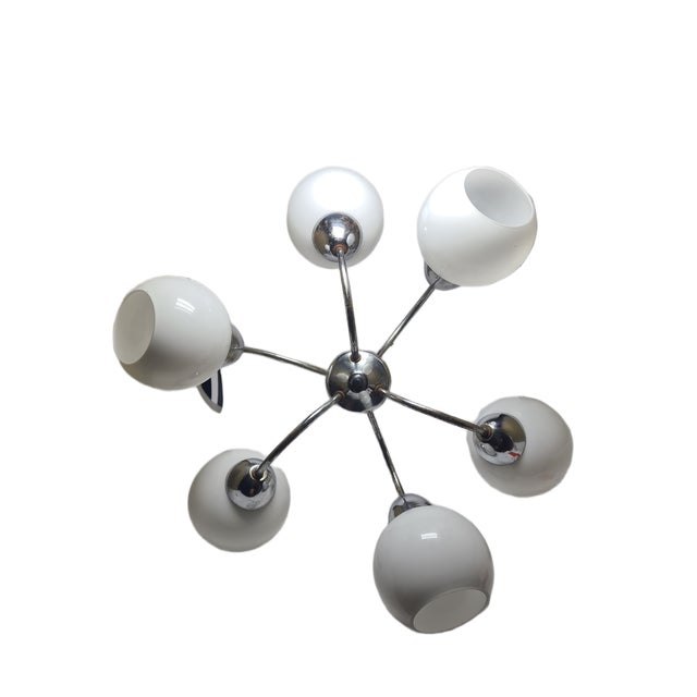 Art Deco Style Chandelier, Poland, 1960s For Sale - Image 11 of 13