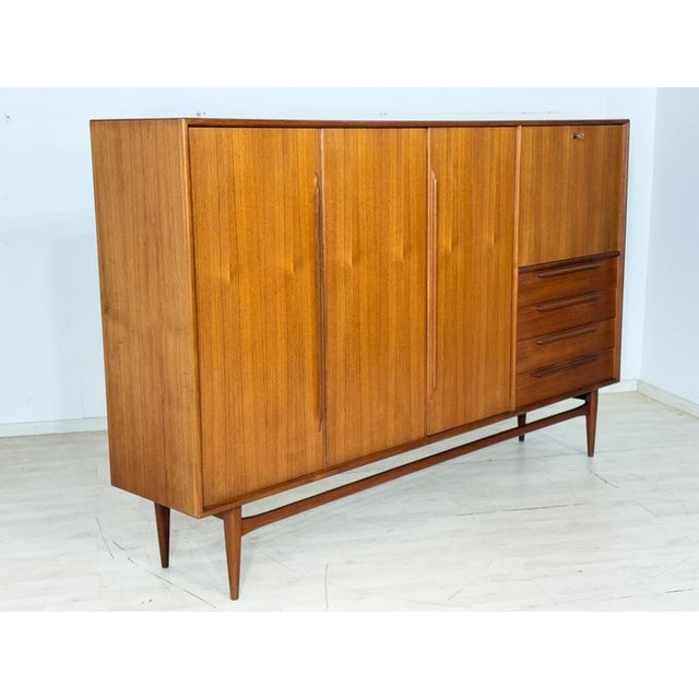 Mid-Century Modern Teak Highboard, 1960s For Sale - Image 10 of 18