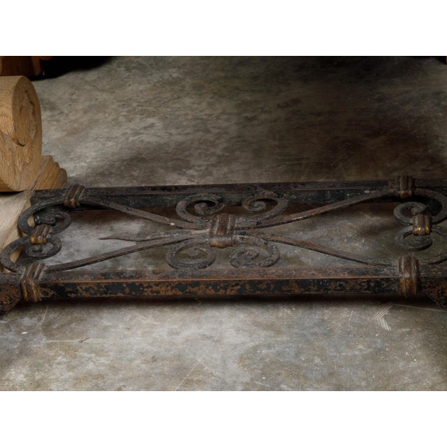 Beige Italian Coffee Table Made of 19th Century Bleached Oak Base and Later Vellum Top For Sale - Image 8 of 12