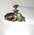 Mid-Century Modern Pendant Lamp in Black, Turquoise and Red Polychrome Ceramic, Italy, 1960s For Sale - Image 4 of 18