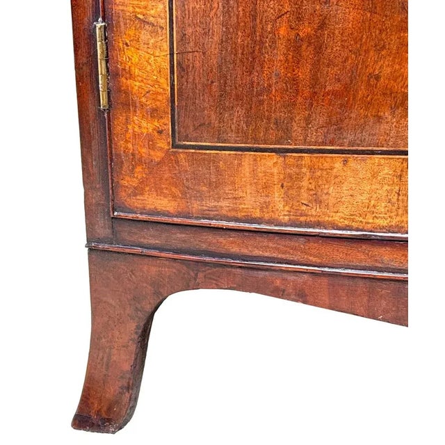 Wood 18th Century Georgian Bowfront Side Cupboard, 1780s For Sale - Image 7 of 12