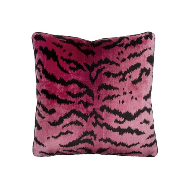 The House of Scalamandre The House of Scalamandré Tigre Pillow, Reds & Black For Sale - Image 4 of 4
