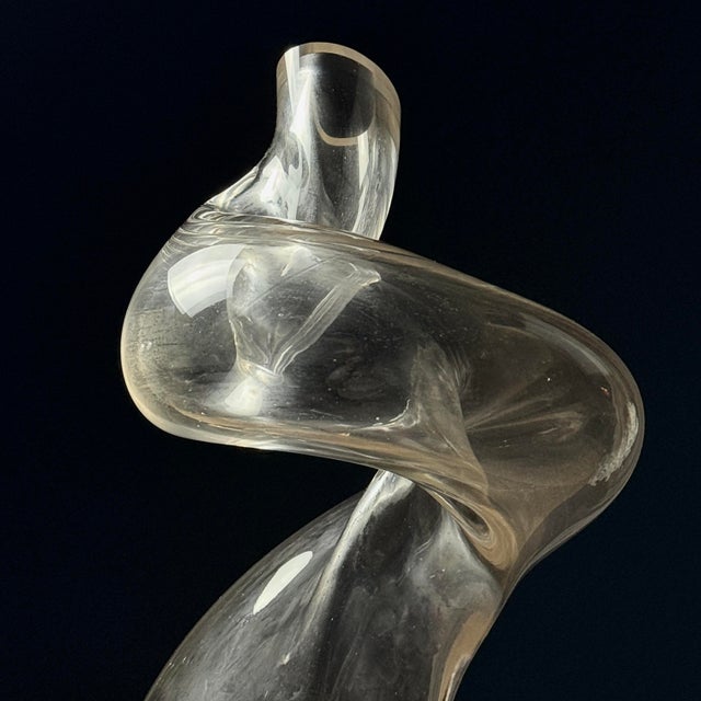1980s Vintage Hand Blown Postmodern Biomorphic Glass Sculpture Set #3 For Sale - Image 5 of 7