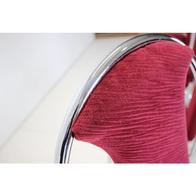 Red Dining Chairs from Kovobel, Czechoslovakia, 1980s, Set of 4 For Sale - Image 8 of 11