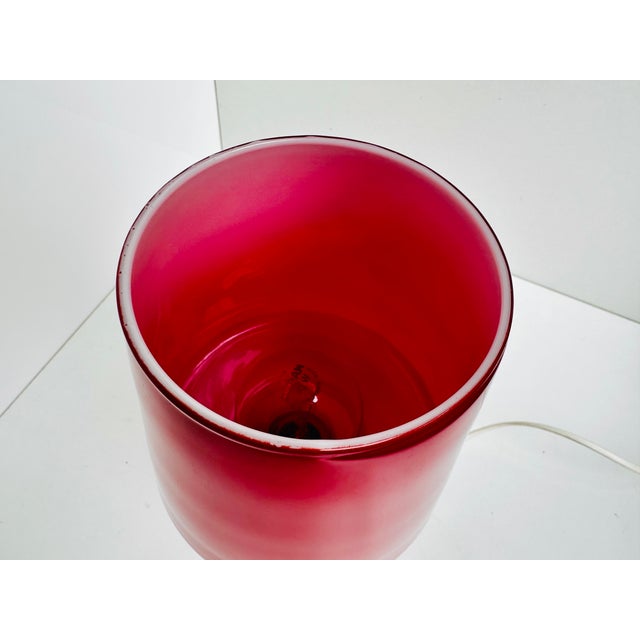 Mushroom Table Lamp in Red Murano Glass from La Luce Vetro Arte Muranese, Italy, 1970s For Sale - Image 3 of 15