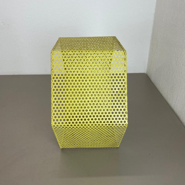 Small Yellow Cube Form Wall Unit attributed to Mathieu Matégot, 1950 For Sale - Image 13 of 18