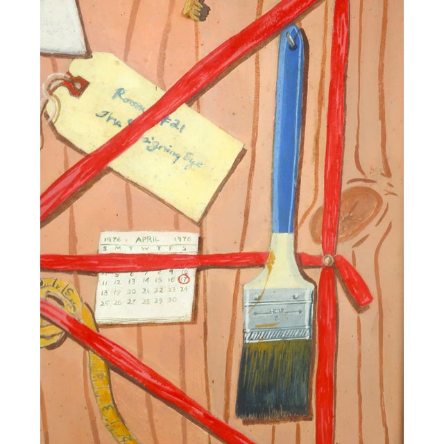 Wood Caroline Klopstock Trompe l'Oeil Oil Painting, 1976 For Sale - Image 7 of 12