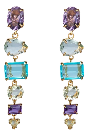 Kelly Earrings Base Metal, Blue