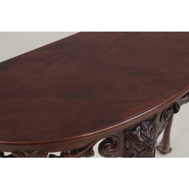 Baker Carved Mahogany Paw Foot Console Table For Sale In Philadelphia - Image 6 of 13
