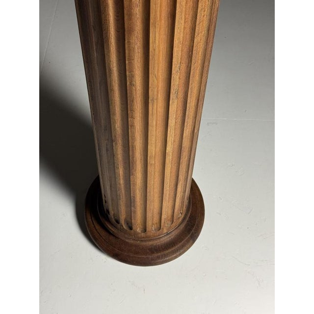 Mid-Century Column in Oak For Sale - Image 13 of 16