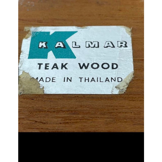 1950s Large Vintage Hand Turned Solid Teak Wood Bowl Organic Modern MCM For Sale - Image 5 of 7