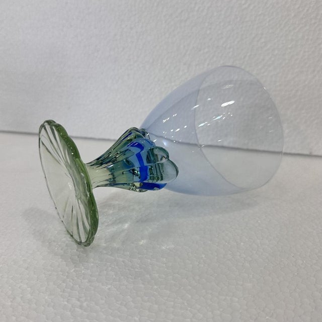 Postmodern Bahia Glass Set in Blown Glass by Bormioli Rocco, Italy, 1980s, Set of 8 For Sale - Image 17 of 18