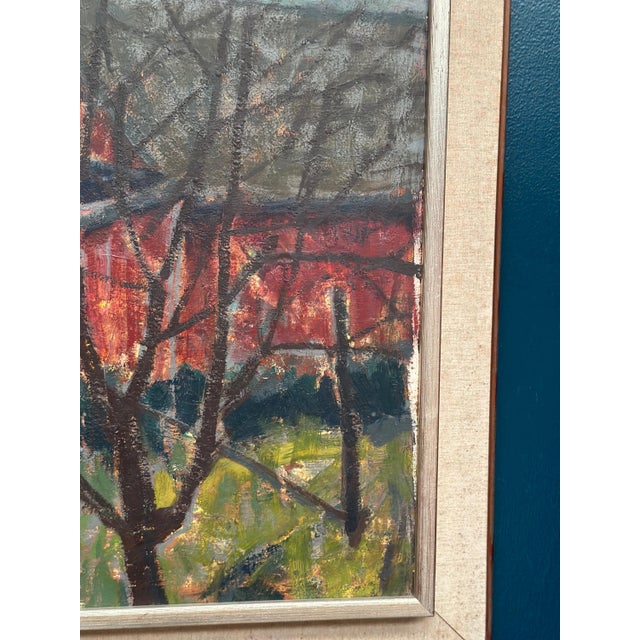 Svän Grandin, Barn, 1950s, Oil on Panel, Framed For Sale - Image 4 of 14