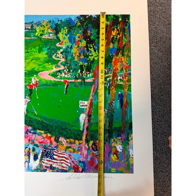 Green LeRoy Neiman Ryder Cup Valhalla Hand Signed Le Serigraph Art Golf Unframed For Sale - Image 8 of 9