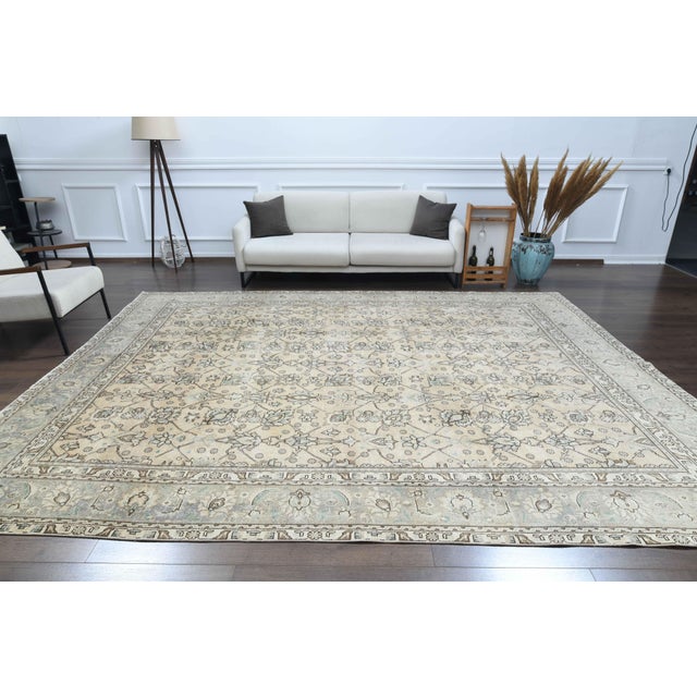 Vintage Persian Hand-Knotted area rug is a semi-antique vintage area rug. The '70s Eastern region of Anatolian's unique...