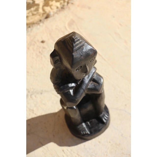 1950s Mid-Century Pacific Carved Wood Figure For Sale - Image 6 of 13