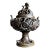 Antique Japanese Bronze Koro Incense Burner With Openwork Lotus Motif For Sale