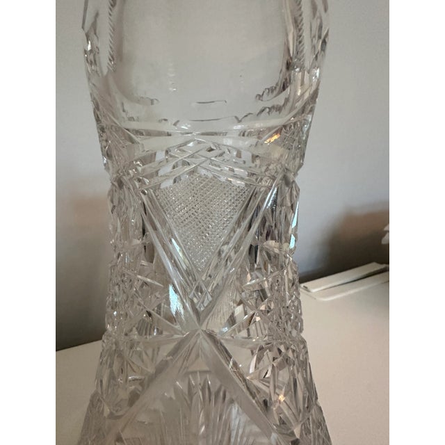 Early 20th Century Early 20th Century American Brilliant Cut Crystal Water Pitcher For Sale - Image 5 of 7