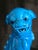 Mid-Century Vintage Turquoise Blue Foo Dogs. Matching Pair For Sale - Image 10 of 12