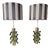 Handmade Italian Table Lamps in Brass and Murano Glass from Justfurnituress SRL, Set of 2 For Sale