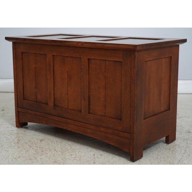 Age: c2002 Details: #32 Finish Arts & Crafts Style Butterfly Inlays Hidden Lower Drawer w. Cedar Bottom High Quality...