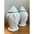 Chinoiserie Vintage Shell Encrusted Lidded Ceramic Urns - Pair For Sale - Image 3 of 12