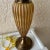 1990s Pair of 1990s Tall Ribbed Frosted Glass and Brushed Bronze Table Lamps For Sale - Image 5 of 10