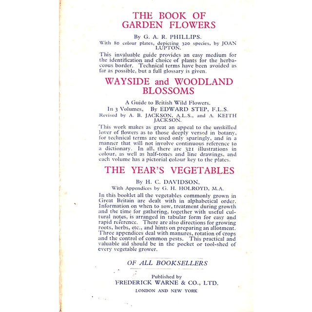 "The Observer's Book of Wild Flowers" Book 1958 Stokoe, w.j. [Compiled By] For Sale - Image 4 of 7