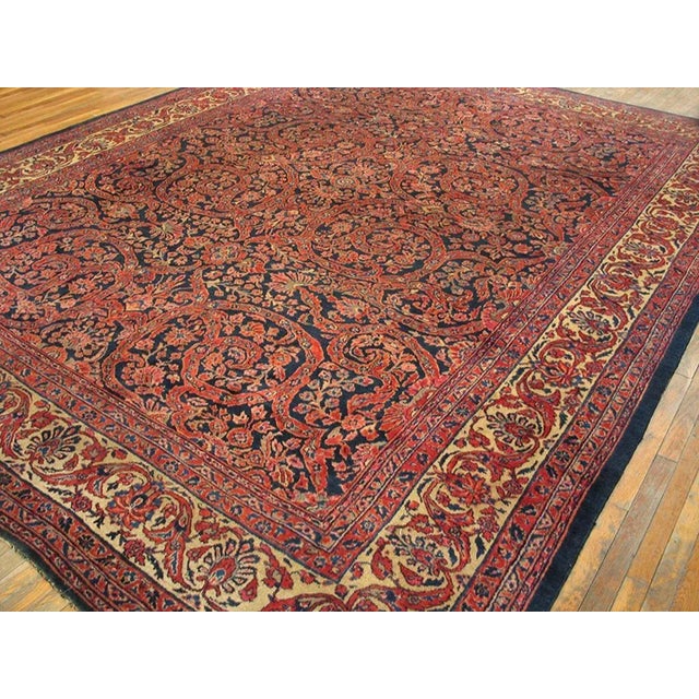 Early 20th Century Persian Sarouk Carpet ( 10'10" x 13'9" - 330 x 420 ) For Sale In New York - Image 6 of 7