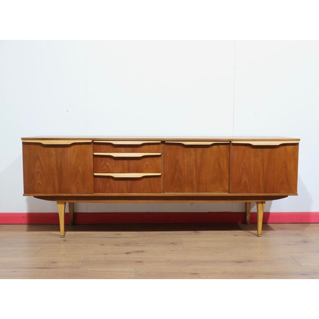 Mid Century Modern Vintage British Teak Sideboard Credenza For Sale - Image 13 of 14