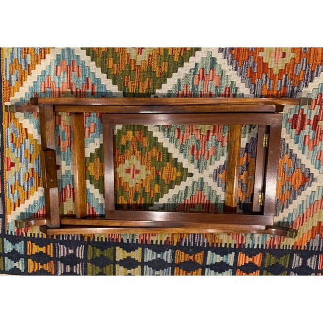 George III Butlers Tray with Folding Stand, Set of 2 For Sale - Image 17 of 18