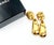 Chanel Rare Vintage Gold Plated CC Rectangle Tear Drop Stripe Large Clip on Earrings *Marked 94 *Made in France *Comes...