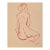 'Seated Nude', by Michael Decker, American Modernist Sanguine Ink Figural Study For Sale