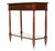 Elegant French Louis XVI Mahogany Console Table with Marble Top. Table features a rich mahogany case fitted with a single...