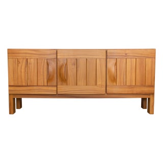 Vintage 1970s Solid Elm Sideboard by Maison Regain, France For Sale