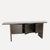 Large Dark-Stained Oak Sideboard with Overhanging Top and 3 Large Doors with Leather Straps, France, 1950s For Sale - Image 9 of 13