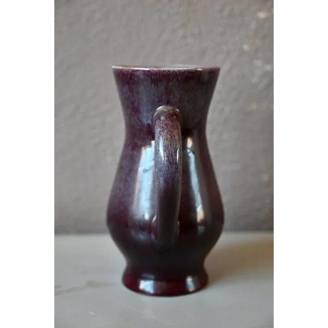 Ceramic Vintage Water Jug in Aubergine Ceramic from Saint Clément, 1960s For Sale - Image 7 of 9