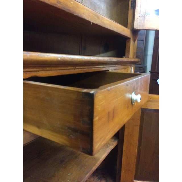 Brown Antique Pine Corner Cabinet, Rustic Corner Cabinet For Sale - Image 8 of 14