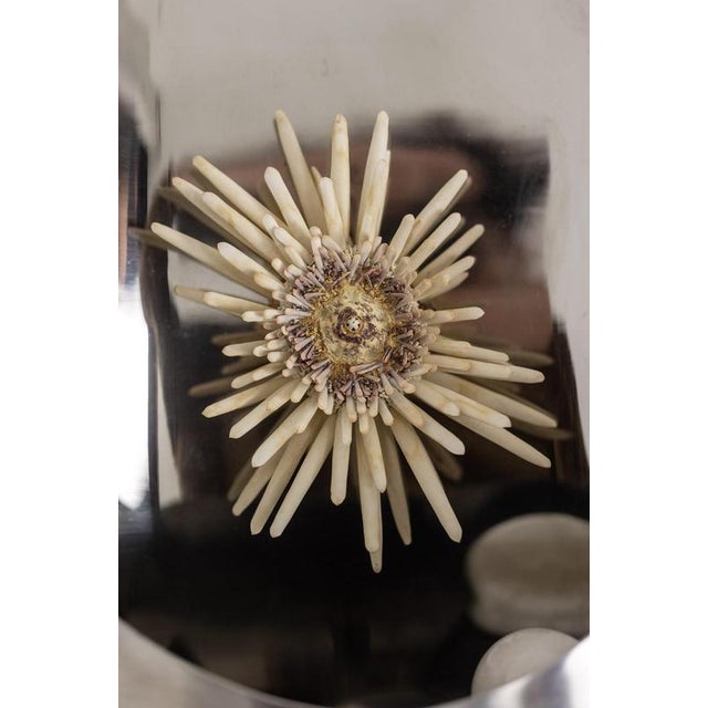 Large Polished Metal Wall Sconces, 1970s, Set of 2 For Sale - Image 4 of 9